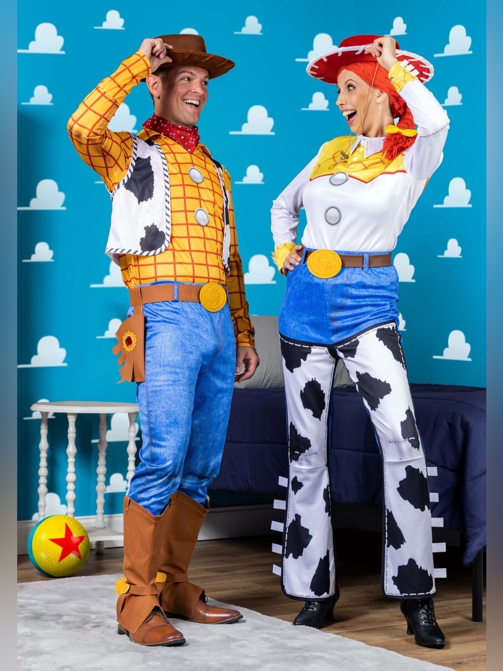 Men’s Woody Toy Story Pixar jumpsuit Halloween costume cowboy boots vest adult - Picture 10 of 10